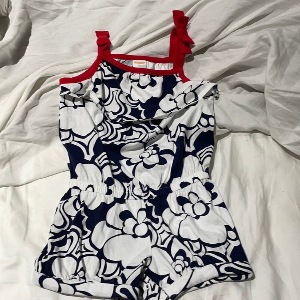 Gymboree 4t red white blue romper nwot
